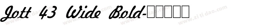 Jott 43 Wide Bold字体转换